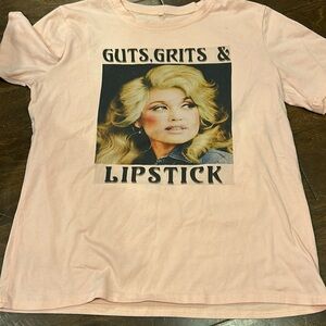Dolly Parton guts grit  and lipstick size large